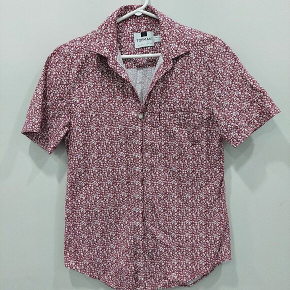 Topman Men Tops Button Down Shirt Cotton, Size S - Picture 1 of 6